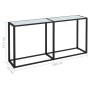 Mesa consola vidrio templado mármol blanco 160x35x75,5 cm de , Mesas auxiliares - Ref: Foro24-331680, Precio: 74,90 €, Descue...