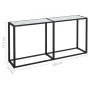 White marble tempered glass console table 160x35x75.5 cm by , Side tables - Ref: Foro24-331680, Price: 73,70 €, Discount: %