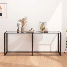 Transparent tempered glass console table 180x35x75.5 cm by , Side tables - Ref: Foro24-331682, Price: 71,66 €, Discount: %
