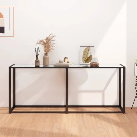 Transparent tempered glass console table 180x35x75.5 cm by , Side tables - Ref: Foro24-331682, Price: 71,66 €, Discount: %