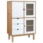 OTTA sideboard solid pine wood brown and white 85x43x125 cm by , Sideboards - Ref: Foro24-351308, Price: 230,25 €, Discount: %