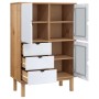 Aparador OTTA madera maciza pino marrón y blanco 85x43x125 cm de , Aparadores - Ref: Foro24-351308, Precio: 244,61 €, Descuen...
