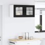 Armario de cocina mural con estante Negro 80 x 31 x 40 cm