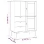 OTTA Sideboard aus massivem Kiefernholz braun und weiß 85x43x125 cm von , Sideboards - Ref: Foro24-351308, Preis: 230,25 €, R...