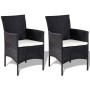 4-teiliges Gartenmöbel-Set und schwarze Kissen aus synthetischem Rattan von , Gartensets - Ref: Foro24-44186, Preis: 256,33 €...