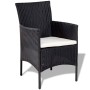 4-piece garden furniture set and black synthetic rattan cushions by , Garden sets - Ref: Foro24-44186, Price: 256,22 €, Disco...