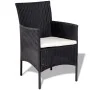 Set de muebles de jardín 4 pzas y cojines ratán sintético negro de , Conjuntos de jardín - Ref: Foro24-44186, Precio: 252,20 ...