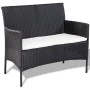 Set de muebles de jardín 4 pzas y cojines ratán sintético negro de , Conjuntos de jardín - Ref: Foro24-44186, Precio: 252,20 ...