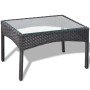 4-teiliges Gartenmöbel-Set und schwarze Kissen aus synthetischem Rattan von , Gartensets - Ref: Foro24-44186, Preis: 256,33 €...