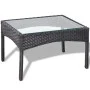 Set de muebles de jardín 4 pzas y cojines ratán sintético negro de , Conjuntos de jardín - Ref: Foro24-44186, Precio: 252,20 ...