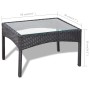 4-teiliges Gartenmöbel-Set und schwarze Kissen aus synthetischem Rattan von , Gartensets - Ref: Foro24-44186, Preis: 256,33 €...