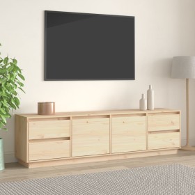 Mueble de TV de madera maciza de pino 176x37x47,5 cm