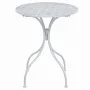 Garden bistro table and chairs set, 3 pieces, white steel with a grayish hue. by vidaXL, Garden sets - Ref: Foro24-43150, Pri...