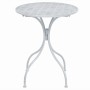Gartenbistrotisch und Stühle 3 Stück grau-weißer Stahl von vidaXL, Gartensets - Ref: Foro24-43150, Preis: 193,29 €, Rabatt: %