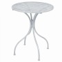 Gartenbistrotisch und Stühle 3 Stück grau-weißer Stahl von vidaXL, Gartensets - Ref: Foro24-43150, Preis: 193,29 €, Rabatt: %