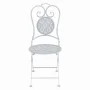 Garden bistro table and chairs set, 3 pieces, white steel with a grayish hue. by vidaXL, Garden sets - Ref: Foro24-43150, Pri...
