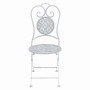 Gartenbistrotisch und Stühle 3 Stück grau-weißer Stahl von vidaXL, Gartensets - Ref: Foro24-43150, Preis: 193,29 €, Rabatt: %