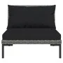 4-piece garden sofas and dark gray synthetic rattan cushions by , Garden sets - Ref: Foro24-3099818, Price: 365,26 €, Discoun...