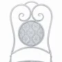 Garden bistro table and chairs set, 3 pieces, white steel with a grayish hue. by vidaXL, Garden sets - Ref: Foro24-43150, Pri...