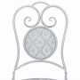 Gartenbistrotisch und Stühle 3 Stück grau-weißer Stahl von vidaXL, Gartensets - Ref: Foro24-43150, Preis: 193,29 €, Rabatt: %