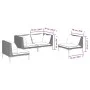 4-piece garden sofas and dark gray synthetic rattan cushions by , Garden sets - Ref: Foro24-3099818, Price: 365,26 €, Discoun...