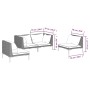 4-teilige Gartensofas und dunkelgraue Kissen aus synthetischem Rattan von , Gartensets - Ref: Foro24-3099818, Preis: 420,09 €...