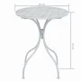 Garden bistro table and chairs set, 3 pieces, white steel with a grayish hue. by vidaXL, Garden sets - Ref: Foro24-43150, Pri...