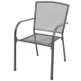 Stackable garden chairs 2 units gray steel by vidaXL, Garden chairs - Ref: Foro24-42705, Price: 113,91 €, Discount: %