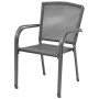 Stackable garden chairs 2 units gray steel by vidaXL, Garden chairs - Ref: Foro24-42705, Price: 113,91 €, Discount: %