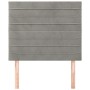 Kopfteile 2 Einheiten aus hellgrauem Samt 90x5x78/88 cm von , Kopf- und Fußteile - Ref: Foro24-3116508, Preis: 46,31 €, Rabat...