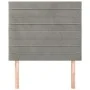 Kopfteile 2 Einheiten aus hellgrauem Samt 90x5x78/88 cm von , Kopf- und Fußteile - Ref: Foro24-3116508, Preis: 45,77 €, Rabat...
