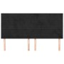 Cabeceros 4 unidades de terciopelo negro 90x5x78/88 cm de , Cabeceros y pies de cama - Ref: Foro24-3116534, Precio: 114,14 €,...