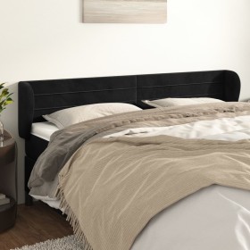 Kopfteil aus schwarzem Samt, 183 x 23 x 78/88 cm von , Kopf- und Fußteile - Ref: Foro24-3117346, Preis: 73,73 €, Rabatt: %