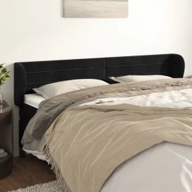Kopfteil aus schwarzem Samt, 183 x 23 x 78/88 cm von , Kopf- und Fußteile - Ref: Foro24-3117346, Preis: 70,72 €, Rabatt: %