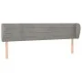 Cabecero de terciopelo gris claro 183x23x78/88 cm de , Cabeceros y pies de cama - Ref: Foro24-3117344, Precio: 59,76 €, Descu...