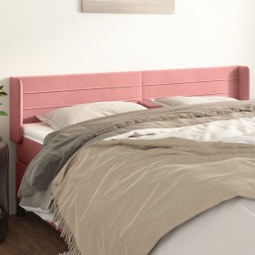 Pink velvet headboard 183x16x78/88 cm by , Headboards and footboards - Ref: Foro24-3118973, Price: 69,05 €, Discount: %