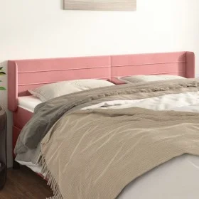 Rosa Samtkopfteil 183x16x78/88 cm von , Kopf- und Fußteile - Ref: Foro24-3118973, Preis: 67,65 €, Rabatt: %