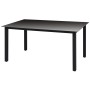 Mesa de jardín de aluminio y vidrio negra 150x90x74 cm de vidaXL, Mesas de jardín - Ref: Foro24-42788, Precio: 165,27 €, Desc...