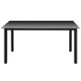 Mesa de jardín de aluminio y vidrio negra 150x90x74 cm de vidaXL, Mesas de jardín - Ref: Foro24-42788, Precio: 165,27 €, Desc...