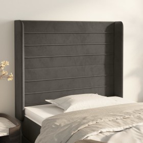 Kopfteil mit dunkelgrauen Samtohren 93x16x118/128 cm von , Kopf- und Fußteile - Ref: Foro24-3119757, Preis: 59,74 €, Rabatt: %