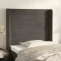 Headboard with dark gray velvet ears 93x16x118/128 cm by , Headboards and footboards - Ref: Foro24-3119757, Price: 58,88 €, D...