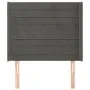 Headboard with dark gray velvet ears 93x16x118/128 cm by , Headboards and footboards - Ref: Foro24-3119757, Price: 58,88 €, D...