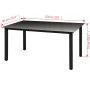 Gartentisch aus schwarzem Aluminium und Glas 150x90x74 cm von vidaXL, Gartentische - Ref: Foro24-42788, Preis: 165,36 €, Raba...