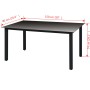 Mesa de jardín de aluminio y vidrio negra 150x90x74 cm de vidaXL, Mesas de jardín - Ref: Foro24-42788, Precio: 165,27 €, Desc...