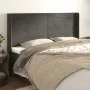 Headboard with dark gray velvet ears 183x16x118/128 cm by , Headboards and footboards - Ref: Foro24-3119781, Price: 98,11 €, ...