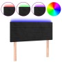 Cabecero con LED de terciopelo negro 90x5x78/88 cm de , Cabeceros y pies de cama - Ref: Foro24-3121790, Precio: 40,83 €, Desc...