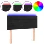 Cabecero con LED de terciopelo negro 90x5x78/88 cm de , Cabeceros y pies de cama - Ref: Foro24-3121790, Precio: 46,84 €, Desc...