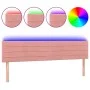 Rosa Samtkopfteil mit LED 200x5x78/88 cm von , Kopf- und Fußteile - Ref: Foro24-3121823, Preis: 65,70 €, Rabatt: %