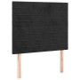 Kopfteil aus schwarzem Samt mit LED-Leuchten, 90 x 5 x 118/128 cm von , Kopf- und Fußteile - Ref: Foro24-3122602, Preis: 67,7...