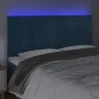 Kopfteil mit LED-Beleuchtung, dunkelblauer Samt, 180 x 5 x 118/128 cm von , Kopf- und Fußteile - Ref: Foro24-3122628, Preis: ...